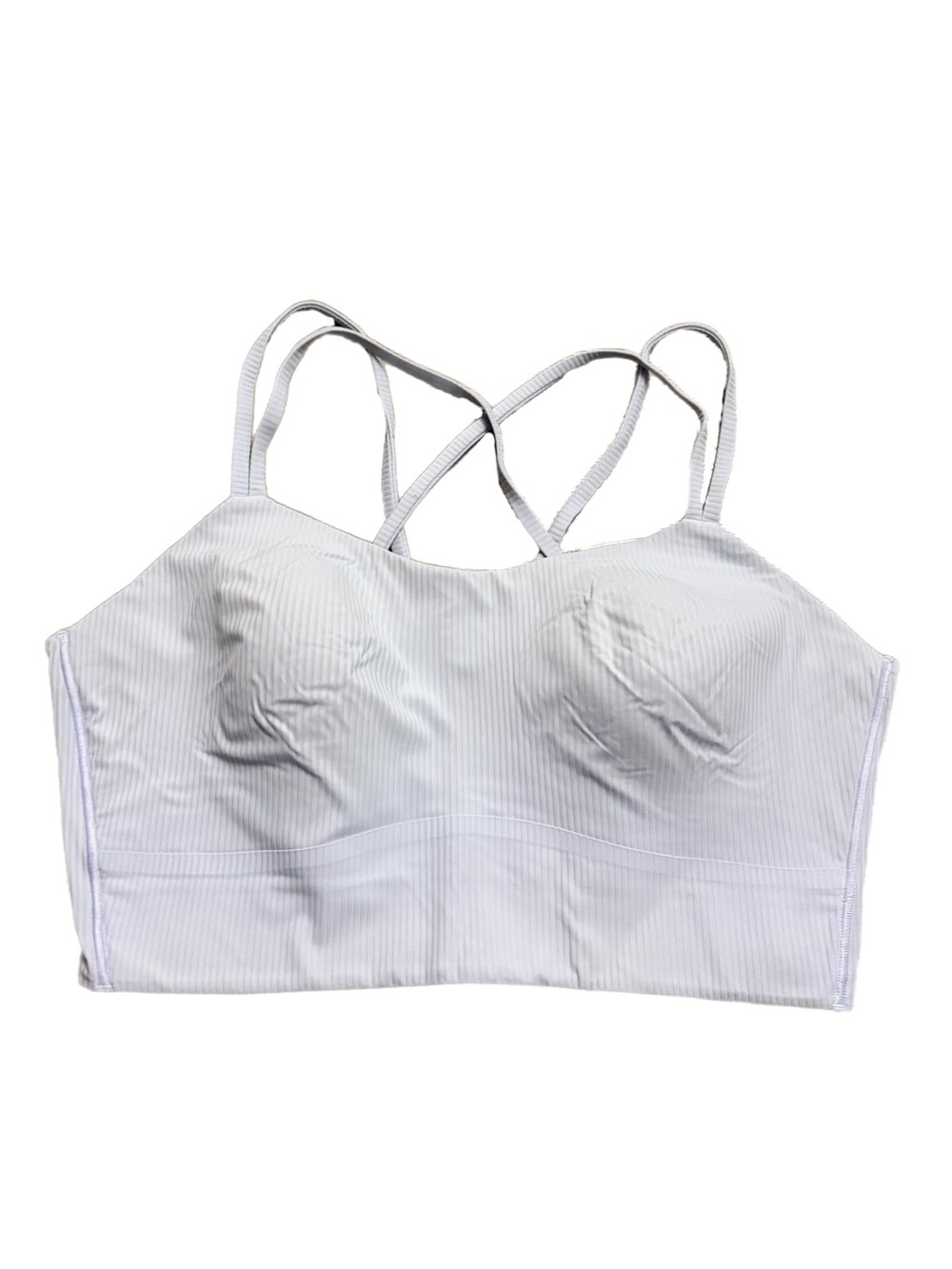 Lululemon Like a Cloud Ribbed Longline Bra *B/C Cup (Pastel Blue) Size 14